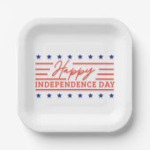 独立記念日お祝い紙プレート ペーパープレート (正面)