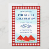 独立記念日お祝い 招待状 (正面)