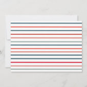 独立記念日と2歳の誕生日お祝い 赤 白 二人の男の子 招待状 (裏面)