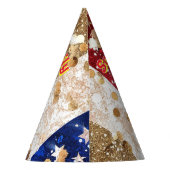 独立記念日のお祝いを完全にカスタマイズ パーティーハット (裏面)