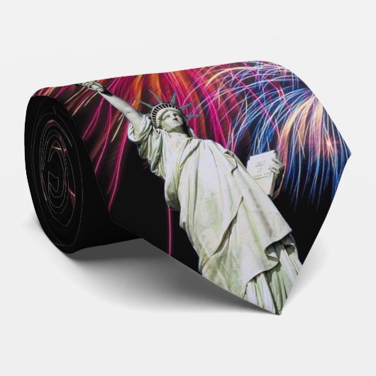 -独立記念日のお祝い自由の女神 ネクタイ (ロール)