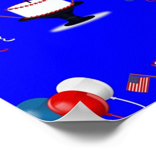 独立記念日のお祝い ポスター (角)