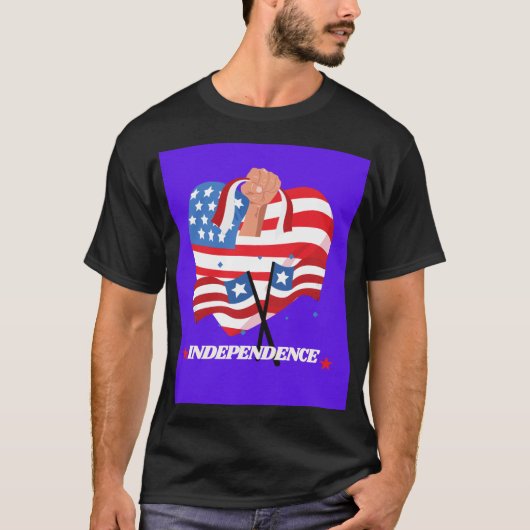 独立記念日のお祝い - 愛国心と自由 Tシャツ (正面)