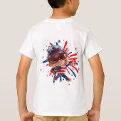 独立記念日のお祝い Tシャツ (裏面)
