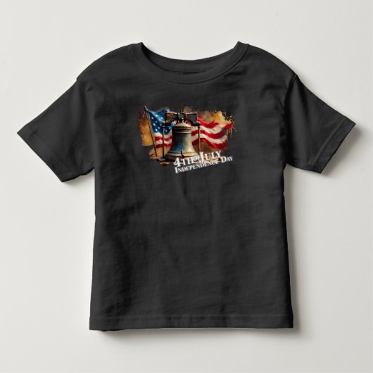 独立記念日のためのリバティベルアート トドラーTシャツ (正面)