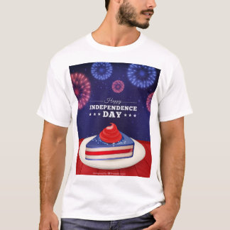 独立記念日のための愛国的Tシャツデザイン Tシャツ