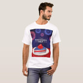 独立記念日のための愛国的Tシャツデザイン Tシャツ (正面フル)