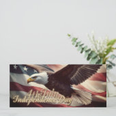 独立記念日のアメリカ国旗を持つ鷹 (スタンド正面)