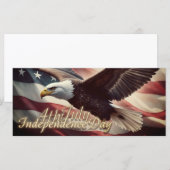 独立記念日のアメリカ国旗を持つ鷹 (正面/裏面)