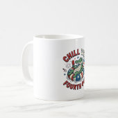 独立記念日のアリゲーターTシャツ デザイン コーヒーマグカップ (正面左)