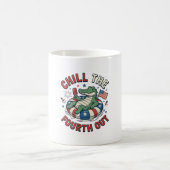 独立記念日のアリゲーターTシャツ デザイン コーヒーマグカップ (中央)