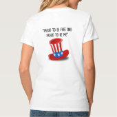 独立記念日のキャプションTシャツ Tシャツ (裏面)