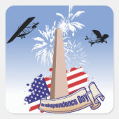 独立記念日のシール スクエアシール (正面)
