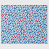 独立記念日のスターデザイン付き米国国旗 ラッピングペーパー (フラット)