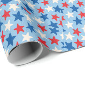 独立記念日のスターデザイン付き米国国旗 ラッピングペーパー (ロールコーナー)