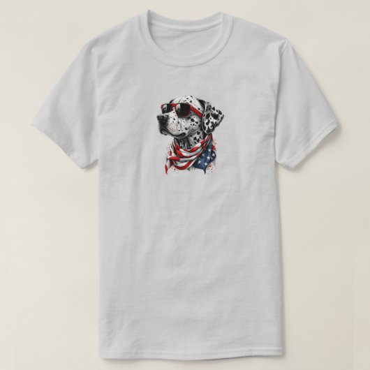 独立記念日のダルメシアンTシャツ Tシャツ (デザイン正面)