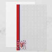 独立記念日のハート 便箋 (正面/裏面)