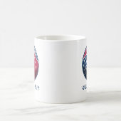 独立記念日のバスケットボール コーヒーマグカップ (中央)