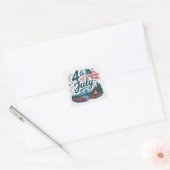 独立記念日のパーティー スクエアシール (封筒)