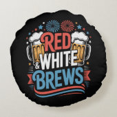独立記念日のビール ラウンドクッション (裏面)