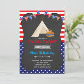 独立記念日のピクニックパーティー招待状 招待状 (スタンド正面)