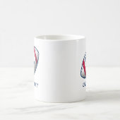 独立記念日のフットボール コーヒーマグカップ (中央)