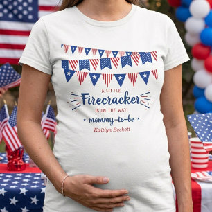 独立記念日のベビーシャワーおめでとう！赤ちゃんがやってくる！ Tシャツ