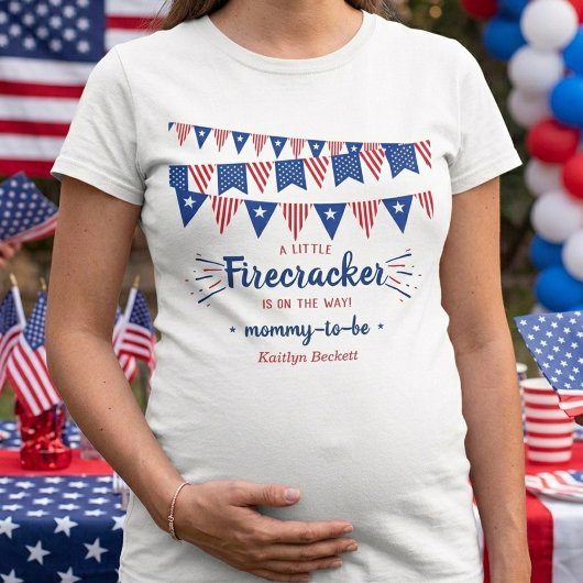 独立記念日のベビーシャワーおめでとう!赤ちゃんがやってくる! Tシャツ