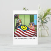 独立記念日のユーモアパーティ招待状 招待状 (スタンド正面)