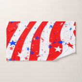 独立記念日のランダムスターズ&ストライプパターン バスタオルセット (ハンドタオル)