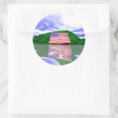 独立記念日の土地 ラウンドシール (バッグ)