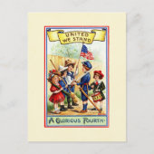 独立記念日の子供 ポストカード (正面)