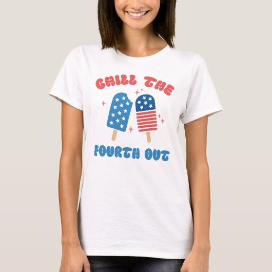 独立記念日の棒アイス Tシャツ (正面)