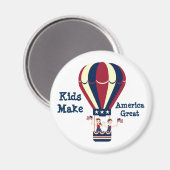 独立記念日の熱気球 マグネット (正面/裏面)