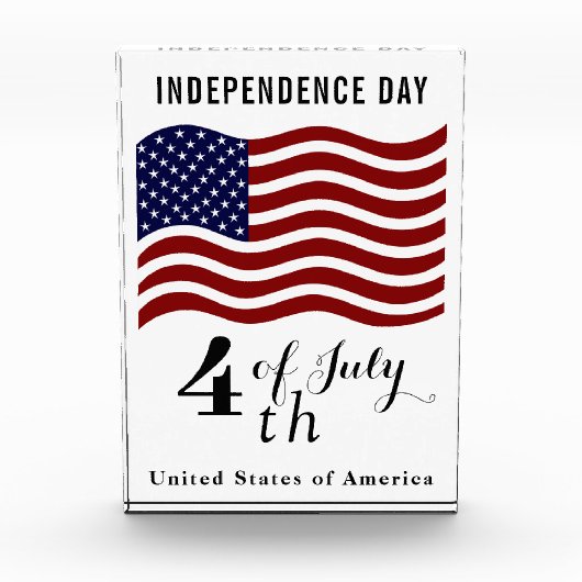 独立記念日の米国国旗の写真ブロック フォトブロック (正面)