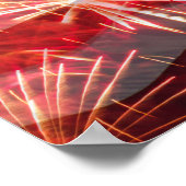 独立記念日の花火と自由の女神 ポスター (角)