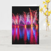 独立記念日の花火カード カード (黄色い花)