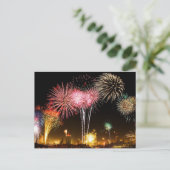 独立記念日の花火ポストカード ポストカード (スタンド正面)