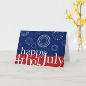 独立記念日の花火大会カード カード (黄色い花)