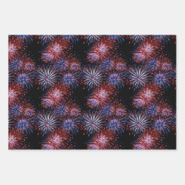 独立記念日の花火大会7月4日 ラッピングペーパーシート