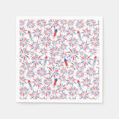 独立記念日の花火模様 スタンダードカクテルナプキン (正面)