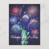 独立記念日の花火 シーズンポストカード (正面)