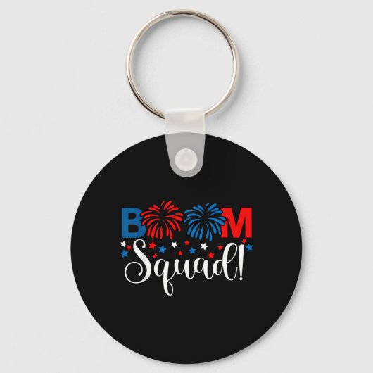 独立記念日の花火Tシャツ Boom Squad キーホルダー (正面)