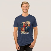 独立記念日の誇り高き魂 トライブレンドＴシャツ (正面全面)