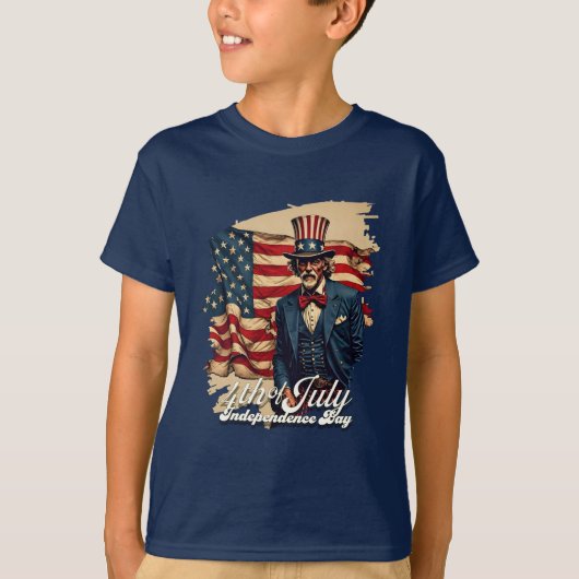 独立記念日の誇り高き魂 Tシャツ (正面)