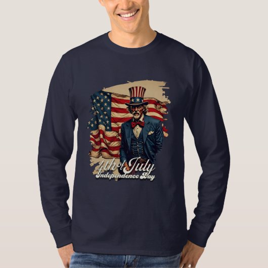 独立記念日の誇り高き魂 Tシャツ (正面)