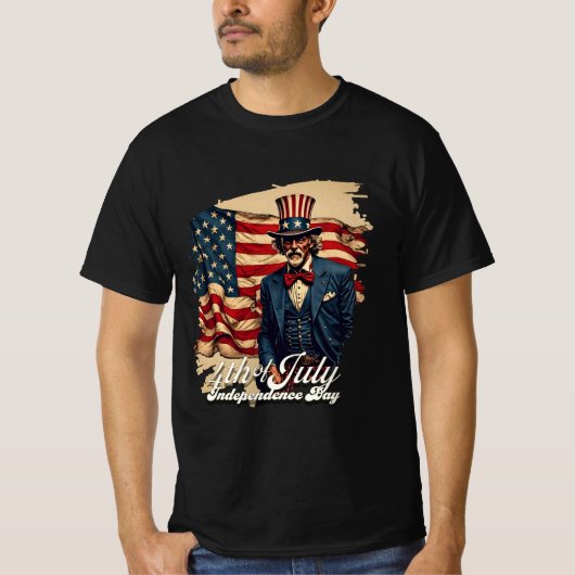 独立記念日の誇り高き魂 Tシャツ (正面)