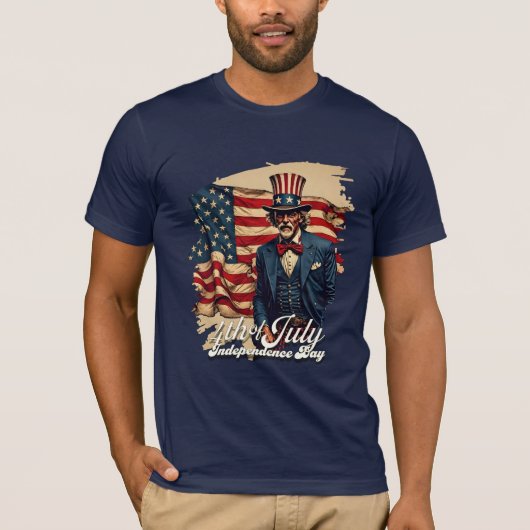 独立記念日の誇り高き魂 Tシャツ (正面)