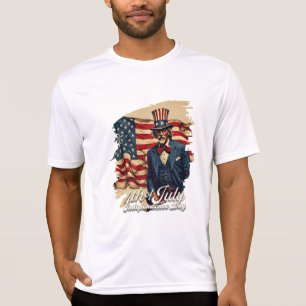 独立記念日の誇り高き魂 Tシャツ
