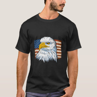 独立記念日の鷲 愛国 アメリカ Tシャツ